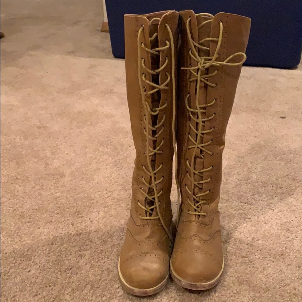 Lace up and zip up boots